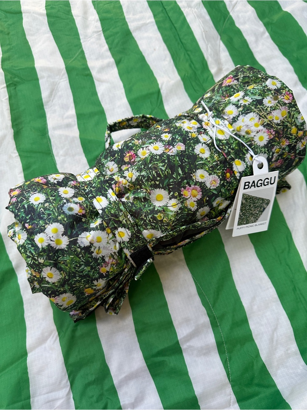 NWT Baggu Puffy Picnic Blanket - Daisy